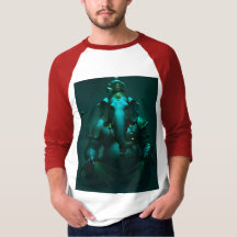 Meditation Lord Ganesha Espiritual Neon Azul Mascu