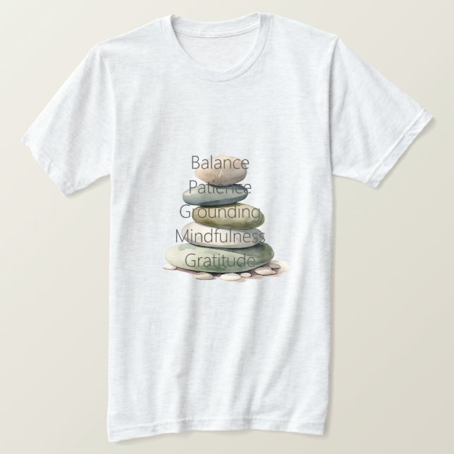 Camiseta Meditation Rocks Balance Mindfulness Yoga (Frente do Design)