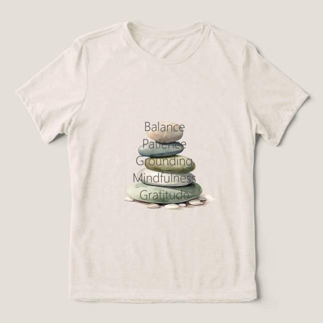 Camiseta Meditation Rocks Balance Mindfulness Yoga (Design frontal)