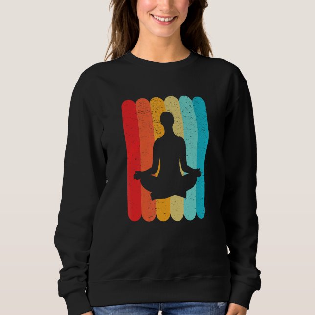 Camiseta Meditation Silhouette Retro Vintage Lines 70s 80s  (Frente)
