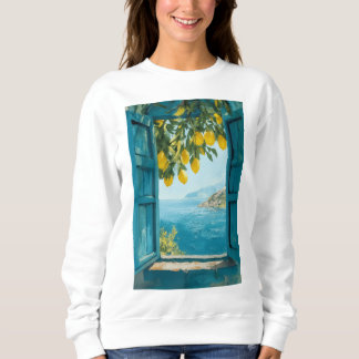 Camiseta Mediterranean Window View Printable Art – Coastal 