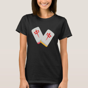 Camiseta Medium Mahjong - Azulejo Engraçado Mídia De Roup