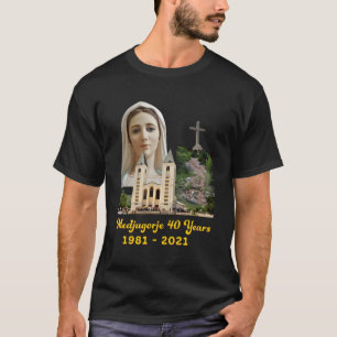 Camiseta Medjugorje 40 Anos Nossa Senhora Rainha Da Paz