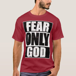 Camiseta Medo Apenas Deus Legal Presente Engraçado Cristão