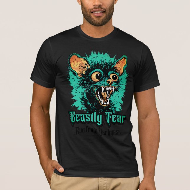 Camiseta medo bestial na noite de Halloween (Frente)