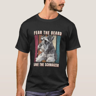 Camiseta Medo da barba amar o Schnauzer