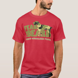 Camiseta medo da barba camo german wirehaired hunter