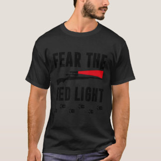Camiseta Medo Da Caça Ao Cachorro Vermelho