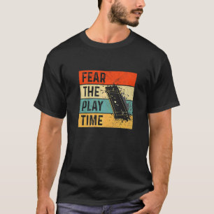 Camiseta Medo Da Citação Do Tempo De Jogada De Um Cricketer