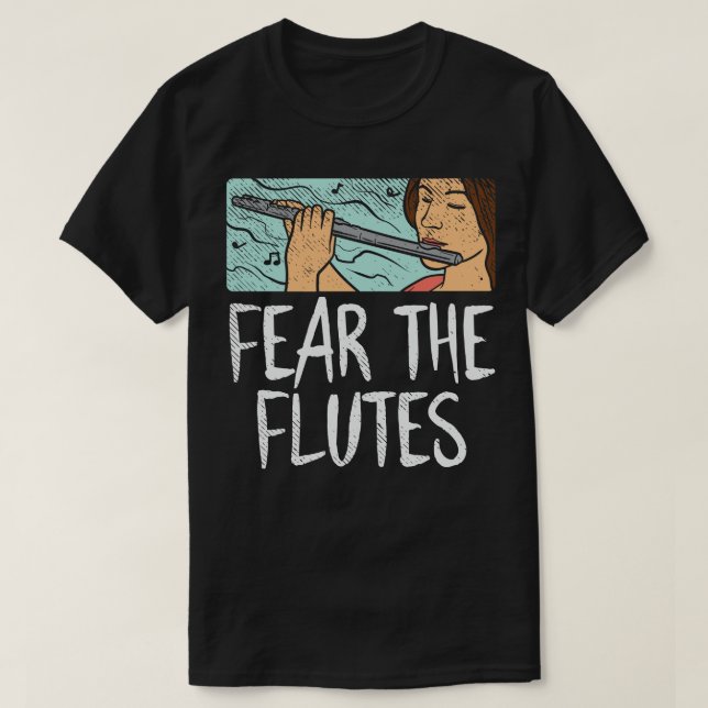 Camiseta Medo das flautas (Frente do Design)