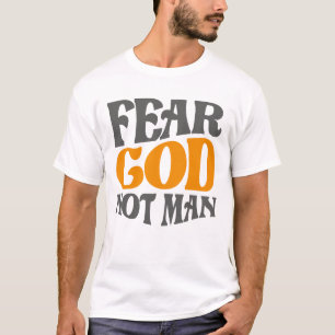 Camiseta Medo de Deus não ser uma citação cristã