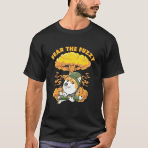 Camiseta Medo Do Cachorro-Felpudo Shiba Inu, Animal Japonês