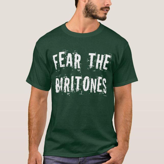 Camiseta Medo engraçado a camisola encapuçado dos barítonos (Frente)