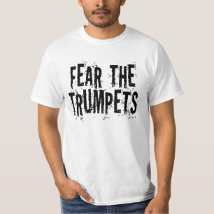 Camiseta Medo engraçado o presente das trombetas