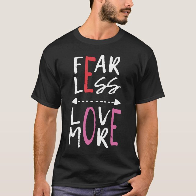 Camiseta Medo Menos Amor Mais Motivacional (Frente)
