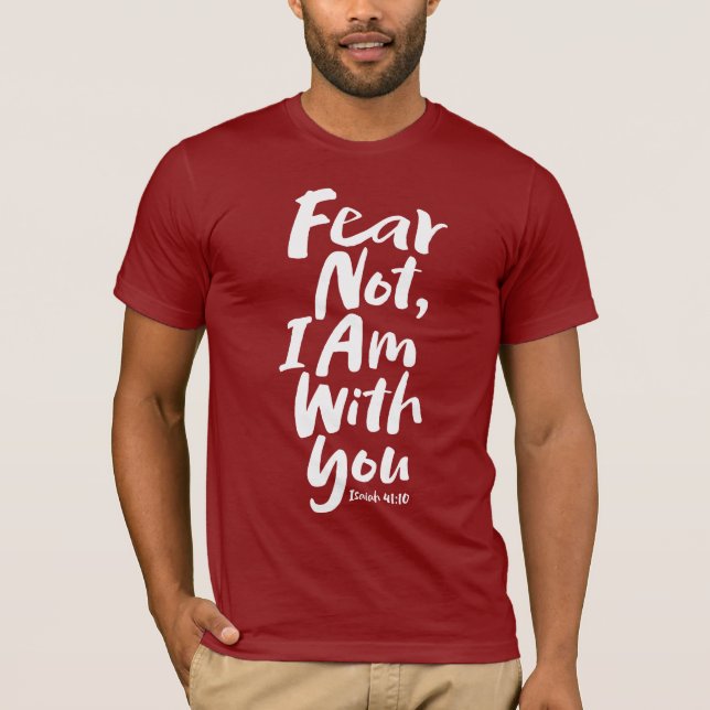 Camiseta MEDO NÃO, estou com você - Esperança religiosa Deu (Frente)