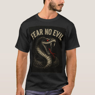 Camiseta MEDO NENHUM MAU - Gráfico de Cobra de Cobra Negra