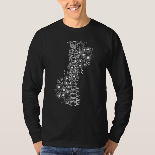Camiseta Medula Floral Medula Espiral Espiral Humana Flor A (Frente)