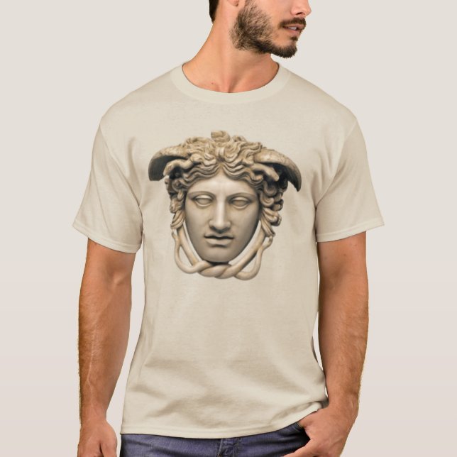 Camiseta Medusa Bege Pedra (Frente)