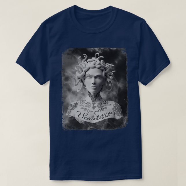Camiseta Medusa Com Tinta (Frente do Design)