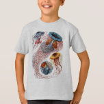 Camiseta Medusa de Haeckel<br><div class="desc">Ilustração de Haeckel do vintage de vários tipos de medusa</div>