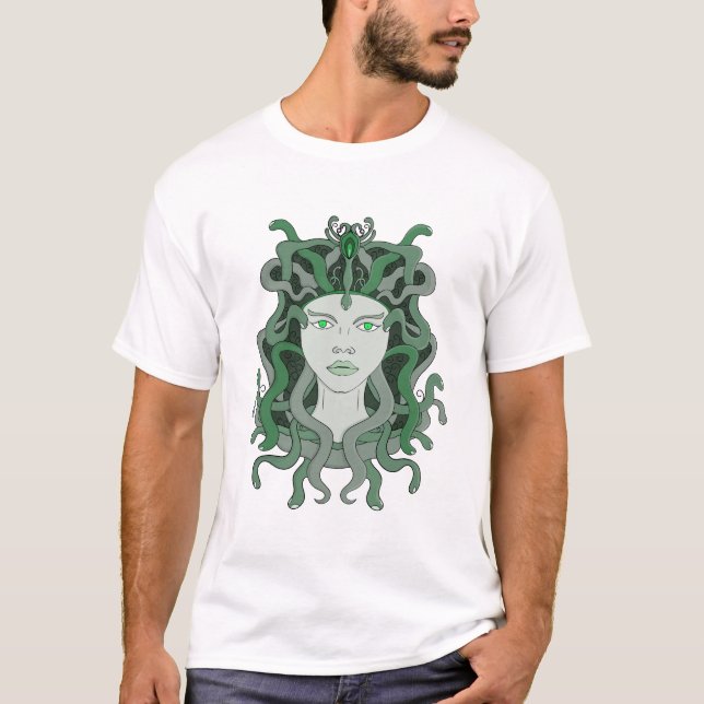 Camiseta Medusa Gorgo Cobra Gorgon Monstro Mitologia Grega (Frente)