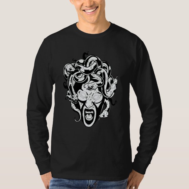Camiseta Medusa Head Snake Hair Mythology Ancient Greek (Frente)