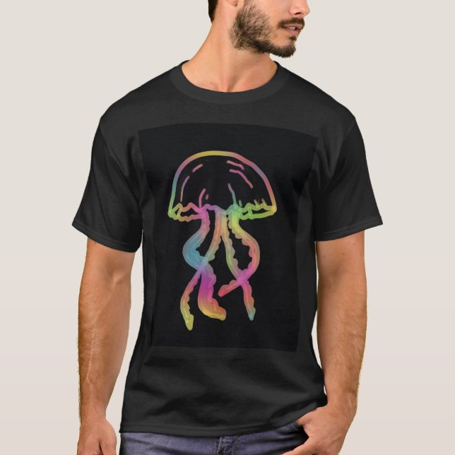 Camiseta medusa neon (Frente)