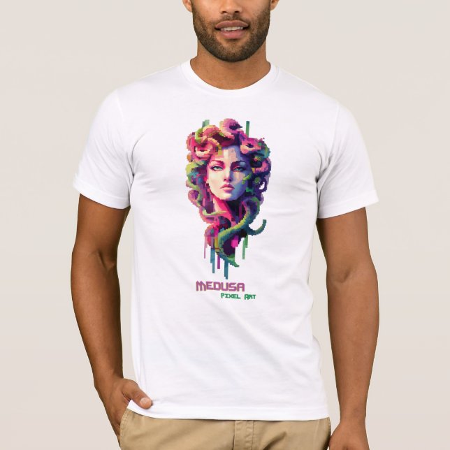 Camiseta Medusa Pixel Art (Frente)
