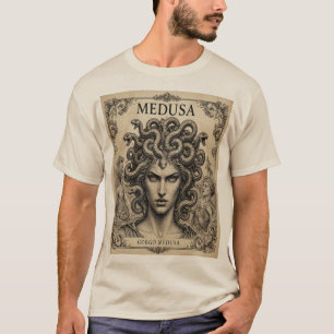 Camiseta Medusa Vintage Mitologia Grega Arte Gorgon