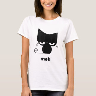 Camiseta Mee Black Cat Engraçado