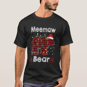 Camiseta Meemaw Bear Red Buffalo Xadrez Meemaw Bear Pajama