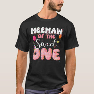 Camiseta Meemaw Da Família B-D De Aniversário Um donut 1 Ru