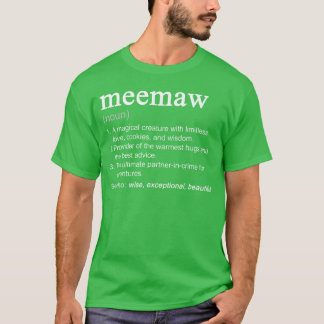 Camiseta Meemaw Definition Funny Mothers Day Noun MeeMaw vi