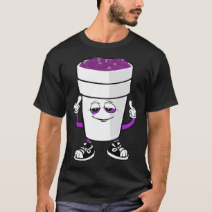 Camiseta Meens Codeine Double Cup Styrofoam Lean Purple Dra
