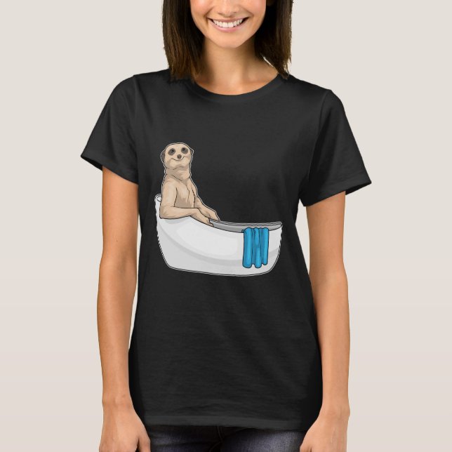 Camiseta Meerkat Bathe Bathtub (Frente)