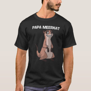 Camiseta Meerkat Bonito Para Homens Pai Meerkat Mongoose 1