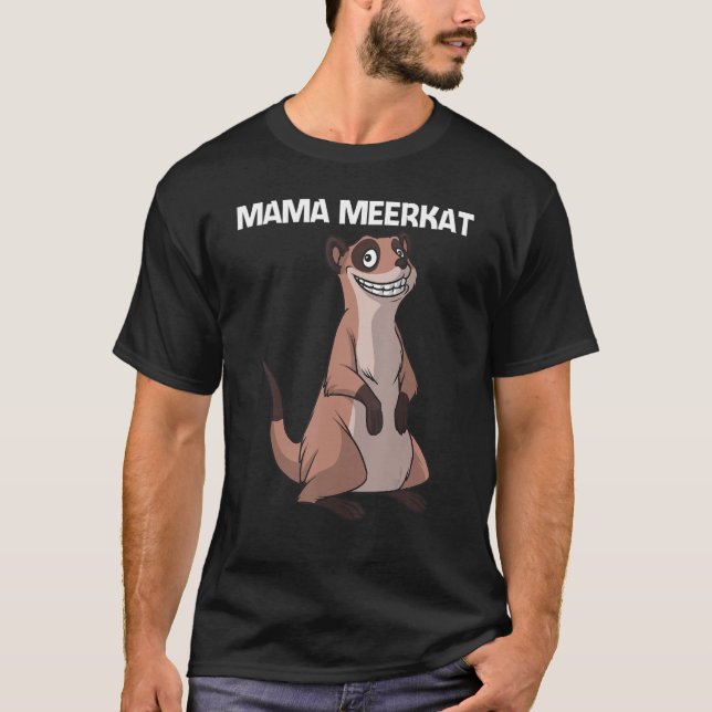 Camiseta Meerkat Bonito Para Mulheres Meninas Meerkat Mongo (Frente)