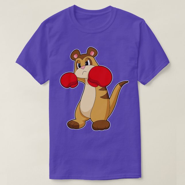 Camiseta Meerkat Boxer Boxer Luvas 2 (Frente do Design)