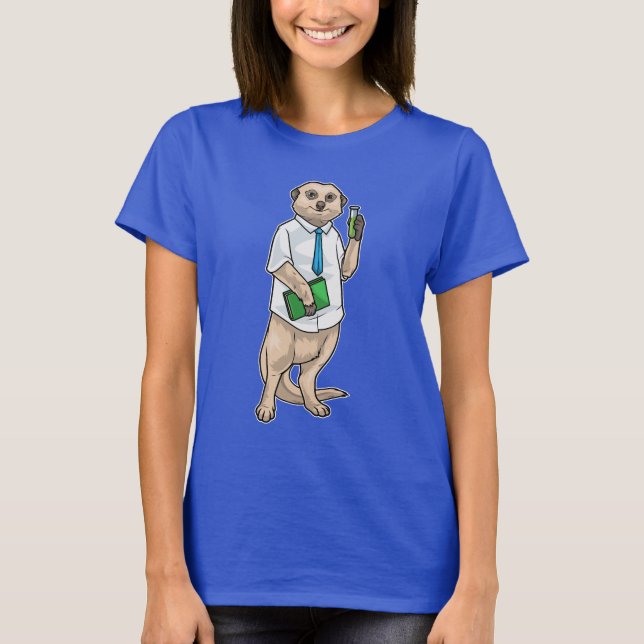 Camiseta Meerkat Chemistry Professor Tubo de ensaio (Frente)