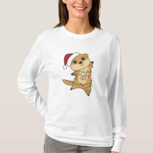 Camiseta Meerkat Christmas Snow Winter Animais