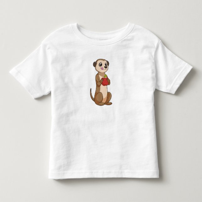 Camiseta Meerkat com Apple (Frente)