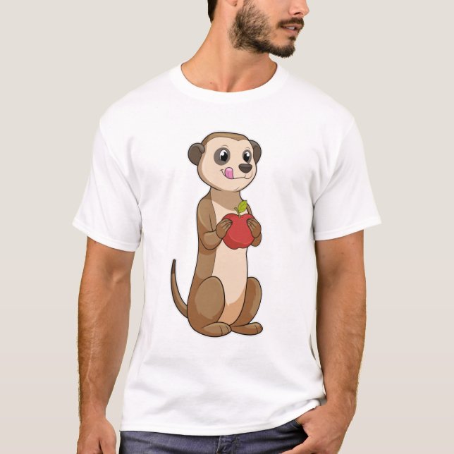 Camiseta Meerkat com Apple (Frente)