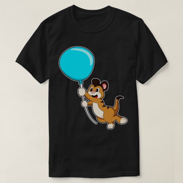 Camiseta Meerkat com Balão 2 (Frente do Design)