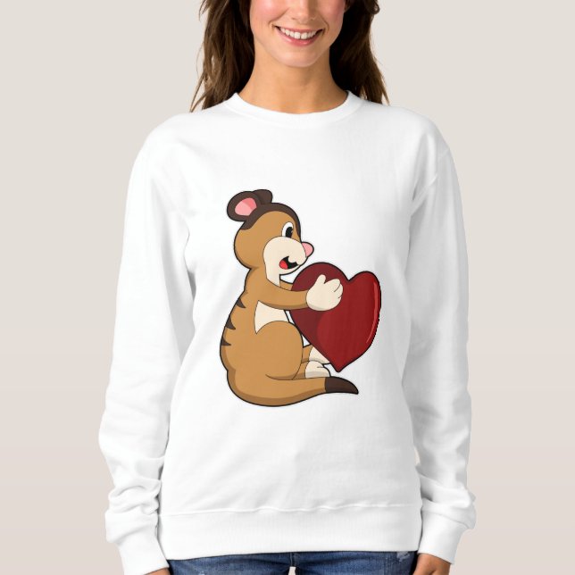 Camiseta Meerkat com coração (Frente)