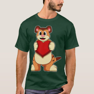 Camiseta Meerkat com coração 1