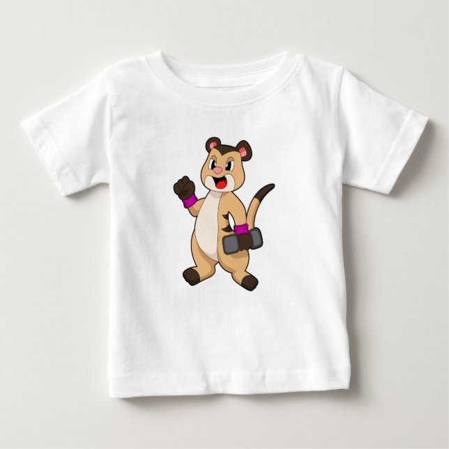 Camiseta Meerkat com Dumbbell (Frente)