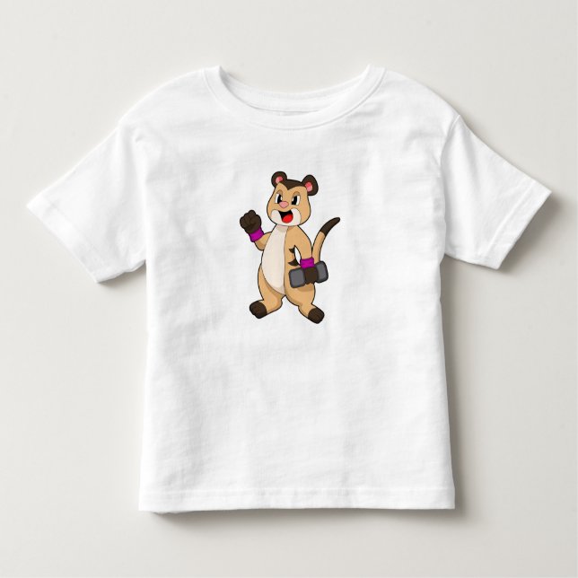 Camiseta Meerkat com Dumbbell (Frente)