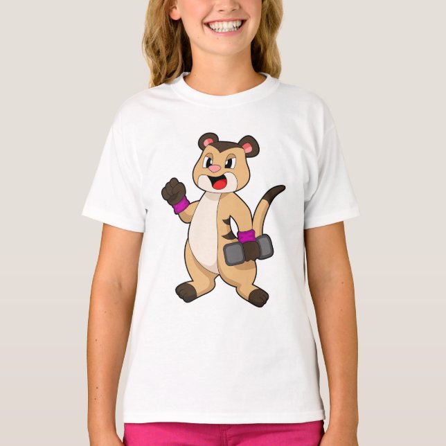 Camiseta Meerkat com Dumbbell (Frente)
