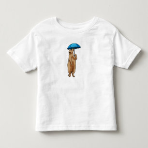Camiseta Meerkat com guarda-chuva